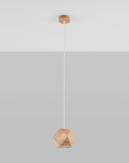 Sollux Lampa wisząca WOODY naturalne drewno
