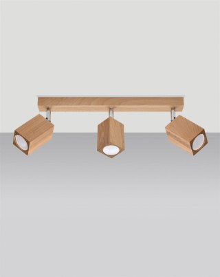 Sollux Lampa Plafon KEKE 3 dąb