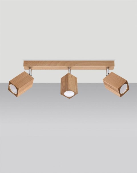 Sollux Lampa Plafon KEKE 3 dąb