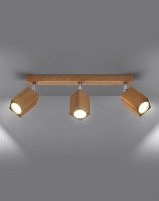 Sollux Lampa Plafon KEKE 3 dąb