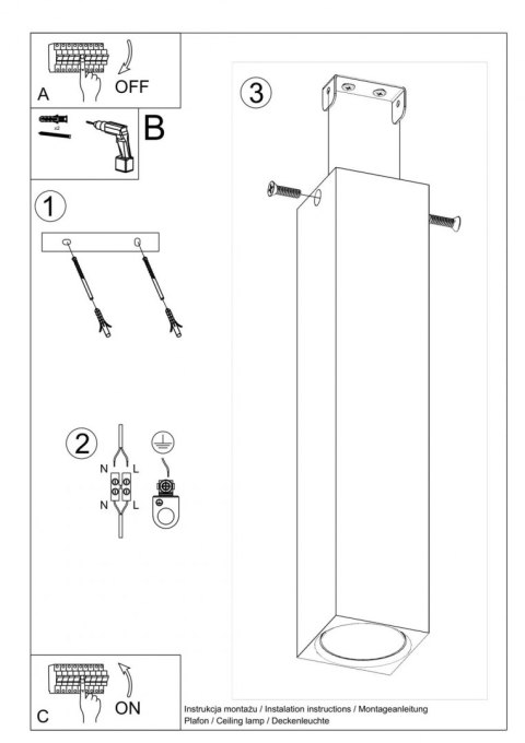 Sollux Lampa Plafon KEKE 30 dąb