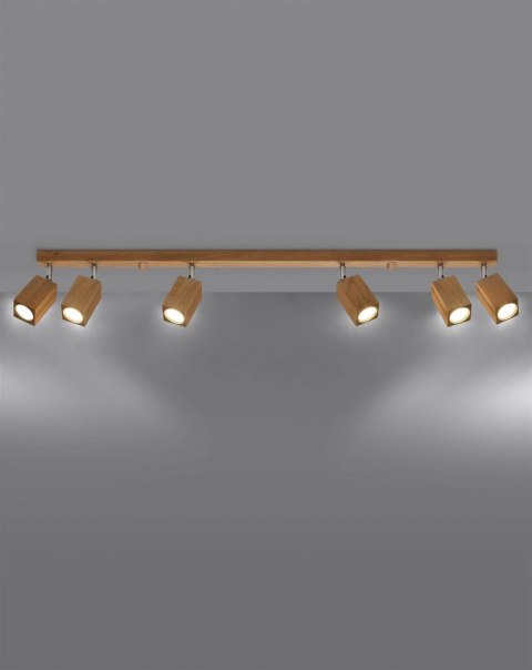 Sollux Lampa Plafon KEKE 6 dąb