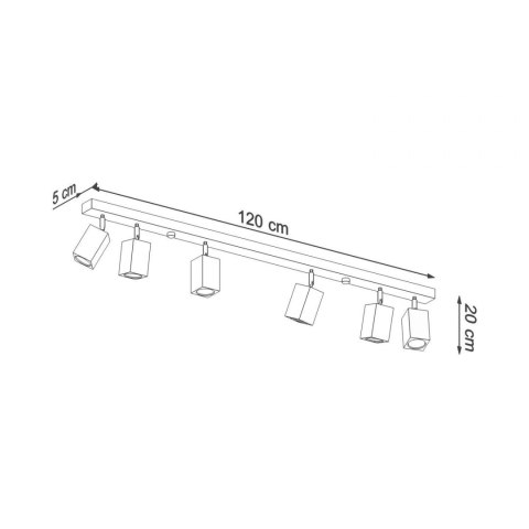 Sollux Lampa Plafon KEKE 6 dąb