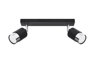 Sollux Lampa Plafon NERO 2 czarny/chrom