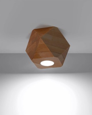 Sollux Lampa Plafon WOODY 1 naturalne drewno
