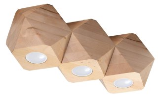Sollux Lighting Plafon WOODY 3 naturalne drewno