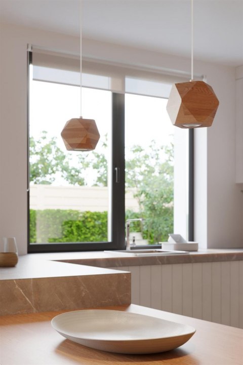 Sollux Lampa Plafon WOODY 3 naturalne drewno