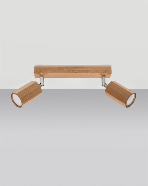 Sollux Lampa Plafon ZEKE 2 dąb