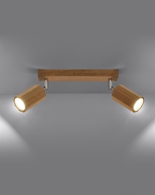 Sollux Lampa Plafon ZEKE 2 dąb
