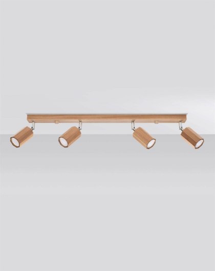 Sollux Lampa Plafon ZEKE 4 dąb