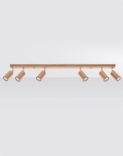 Sollux Lampa Plafon ZEKE 6 dąb