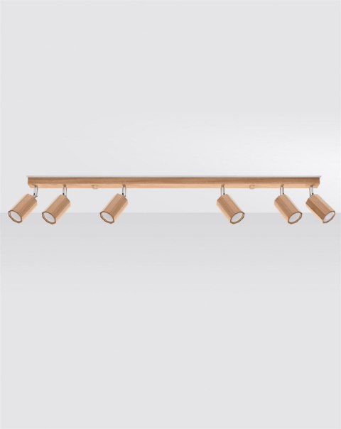 Sollux Lampa Plafon ZEKE 6 dąb