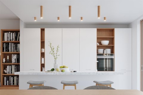 Sollux Lampa Plafon ZEKE 6 dąb