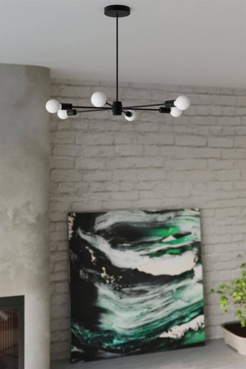 Sollux Lampa Żyrandol LANGO 3 czarny