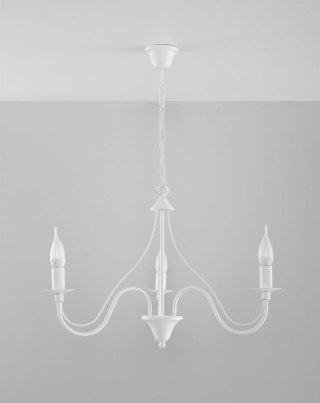 Sollux Lampa Żyrandol MINERWA 3 biały
