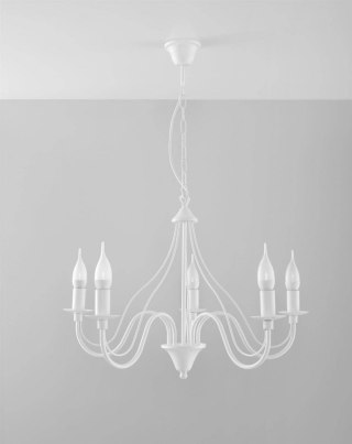 Sollux Lampa Żyrandol MINERWA 5 biały