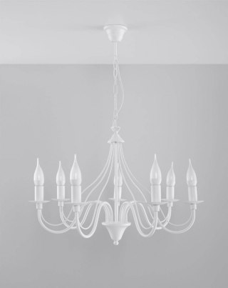 Sollux Lampa Żyrandol MINERWA 7 biały