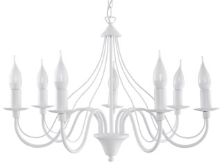 Sollux Lampa Żyrandol MINERWA 7 biały