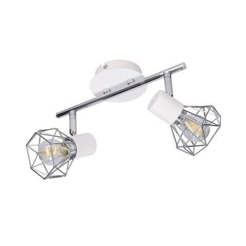 Lampa listwa ścienna/sufitowa chrom/biała 2xE14 Verve 92-61348