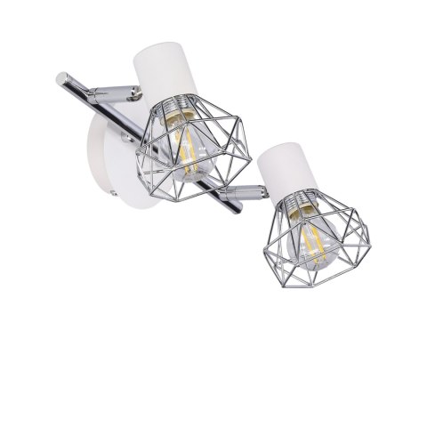 Lampa listwa ścienna/sufitowa chrom/biała 2xE14 Verve 92-61348