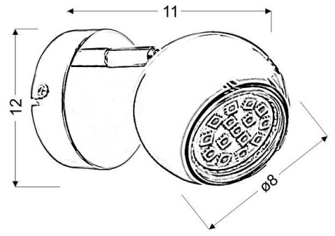 Lampa ścienna Candellux Balt 91-60563 GU10 chrom