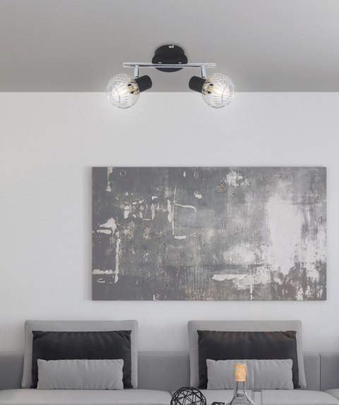 Lampa ścienna candellux oslo 92-61843 listwa e14 czarny/chrom