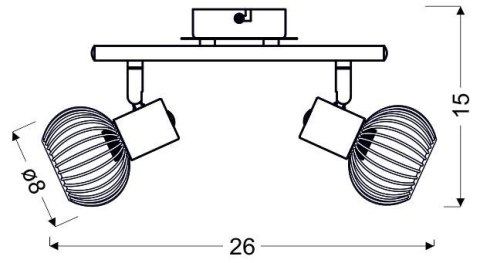 Lampa ścienna candellux oslo 92-61843 listwa e14 czarny/chrom