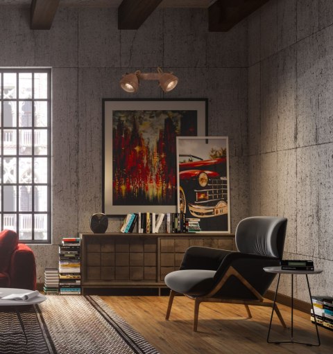 Lampa ścienna listwa 2xGU10 rdzawy FRODO 92-71071