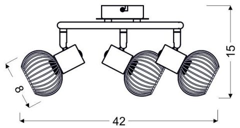 Lampa sufitowa spirala 3X40W E14 biały/złoty OSLO 98-61829