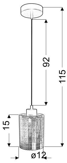 Lampa wisząca chrom klosz 3D regulowana wysokość Nocturno Candellux 31-57686