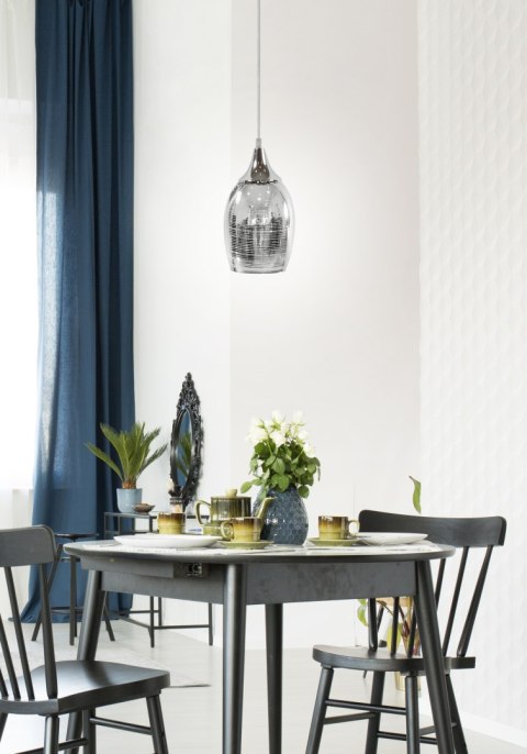 LAMPA WISZĄCA TALERZ LAMPA SUFITOWA ŻYRANDOL TALERZ MARINA 1 CHROM