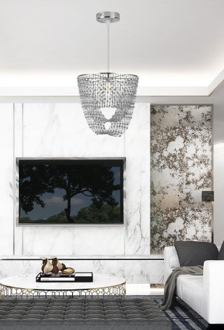 Abażur srebrny E27 Elba Candellux 77-99184