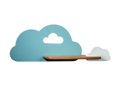 Kinkiet LED 5W dla dziecka niebiesko-biała chmurka z półką Cloud 21-33567