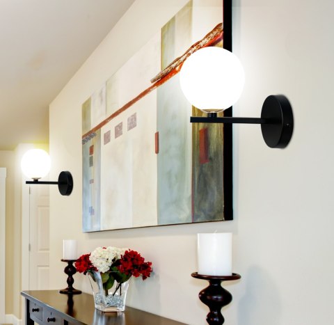 Kinkiet czarny 1xG9 20cm Kama 21-01221