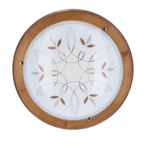 Lampa Sufitowa Candellux Rustica 14-06622 Plafon Drewno Standard 1X60 W E27 Dąb