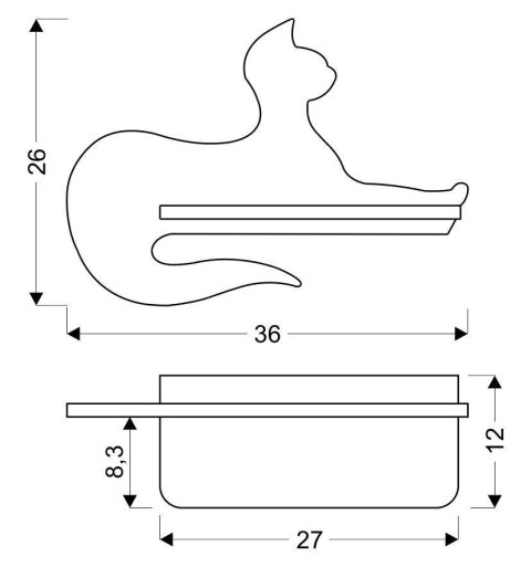 Lampa kinkiet ścienny 5W LED Cat Kids czarny z przewodem Candellux 21-26002