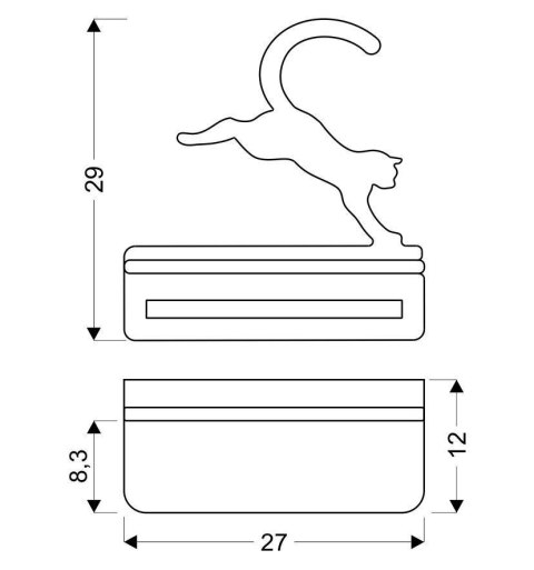 Lampka kinkiet półeczka LED 5W Cat Kids czarny Candellux 21-84439