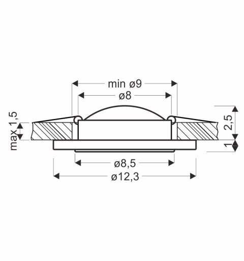 Oprawa stropowa srebrna mrożona 2x5W LED 4000K SSP-27 2203140