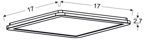 Plafon LED 10W 17cm Nexit 10-66770 IP44 Chrom+Granila 3000K