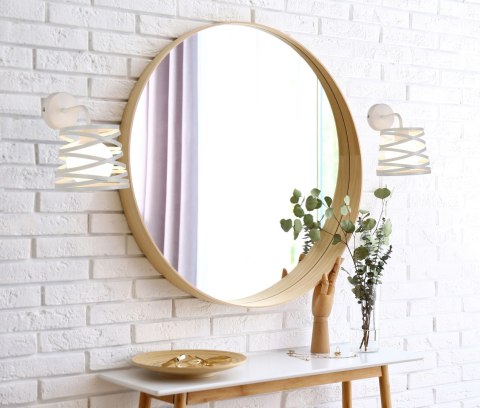 Kinkiet biały metalowy + szklany klosz Akita Ledea 50401061