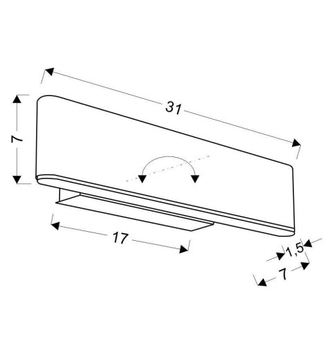 Kinkiet brązowy obrotowy LED 6W Nicoletta Candellux 21-75512