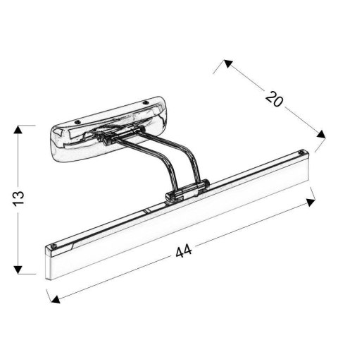 Kinkiet łazienkowy chrom regulowany LED 6W 4000K Side Candellux 21-72863