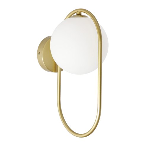 Kinkiet mosiądz szklana kula ring G9 Cordel 21-73440 na stanie