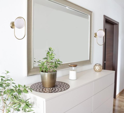 Kinkiet mosiądz szklana kula ring G9 Cordel 21-73440 na stanie