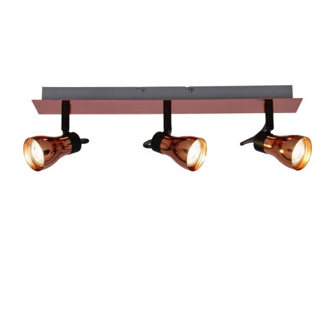 Lampa sufitowa listwa czarna + miedziana 3x50W GU10 bez żarówki Angus Candellux 93-60525