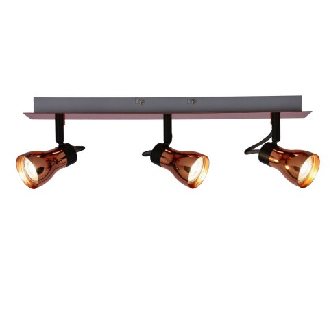 Lampa sufitowa listwa czarna + miedziana 3x50W GU10 bez żarówki Angus Candellux 93-60525