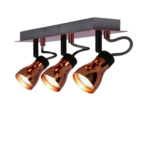 Lampa sufitowa listwa czarna + miedziana 3x50W GU10 bez żarówki Angus Candellux 93-60525