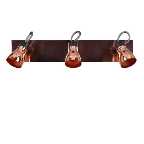 Lampa sufitowa listwa czarna + miedziana 3x50W GU10 bez żarówki Angus Candellux 93-60525