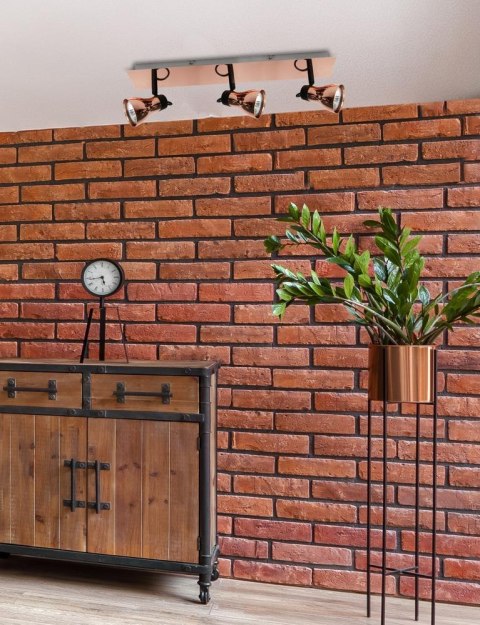 Lampa sufitowa listwa czarna + miedziana 3x50W GU10 bez żarówki Angus Candellux 93-60525