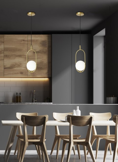 Lampa wisząca Żyrandol Cordel zwis 1x28w g9 mosiądz